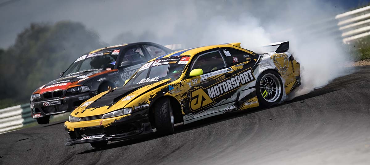Drift Masters tandem battle at Mondello Park, Ireland